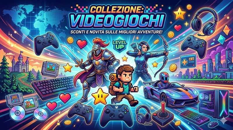 Collezione Videogiochi: titoli per PS5, PS4, Switch, Switch 2, Xbox e PC.