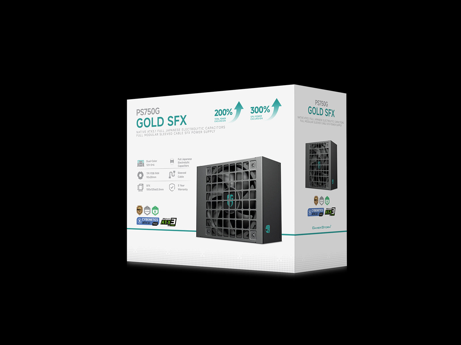 GAMER STORM ALIM. PS-750G 750W SFX ATX 3.1 CONDENSATORI ELETTROLITICI GIAPP
