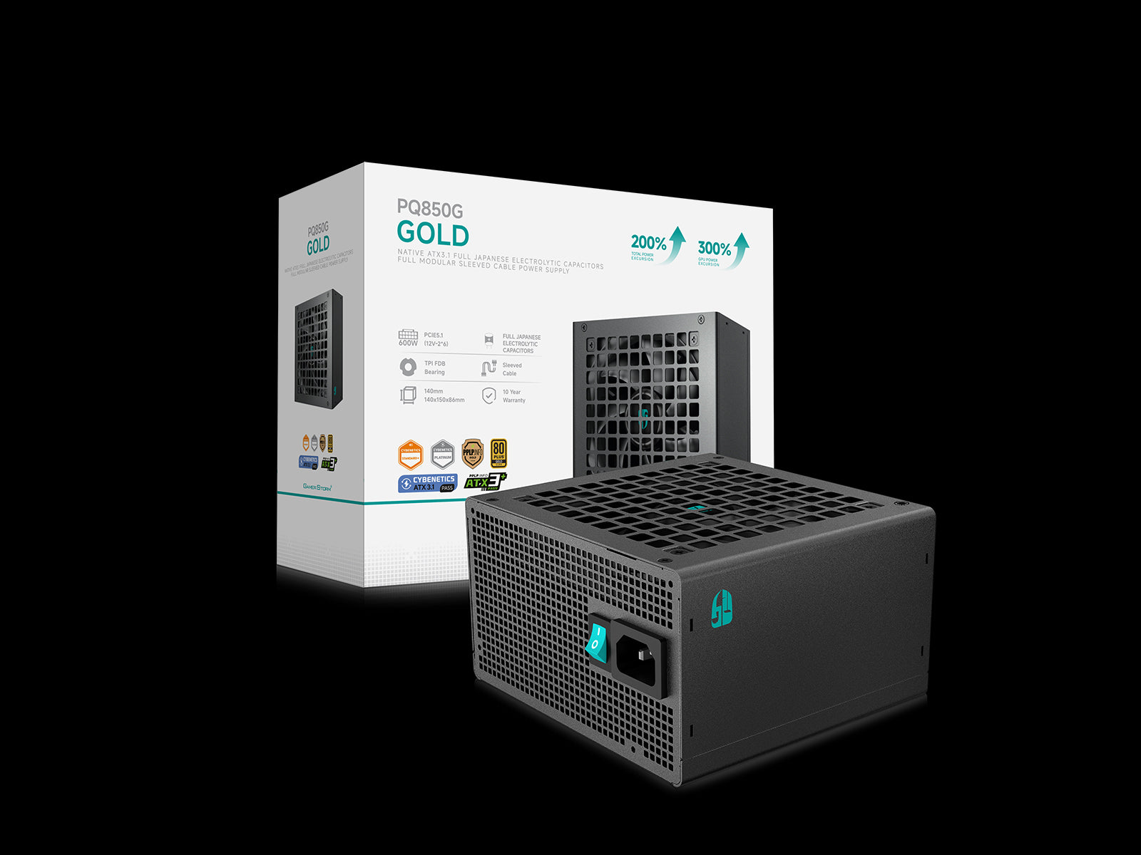 GAMER STORM ALIM. PQ850G 850W 80+GOLD ATX3.1 FMOD (BY DEEPCOOL)
