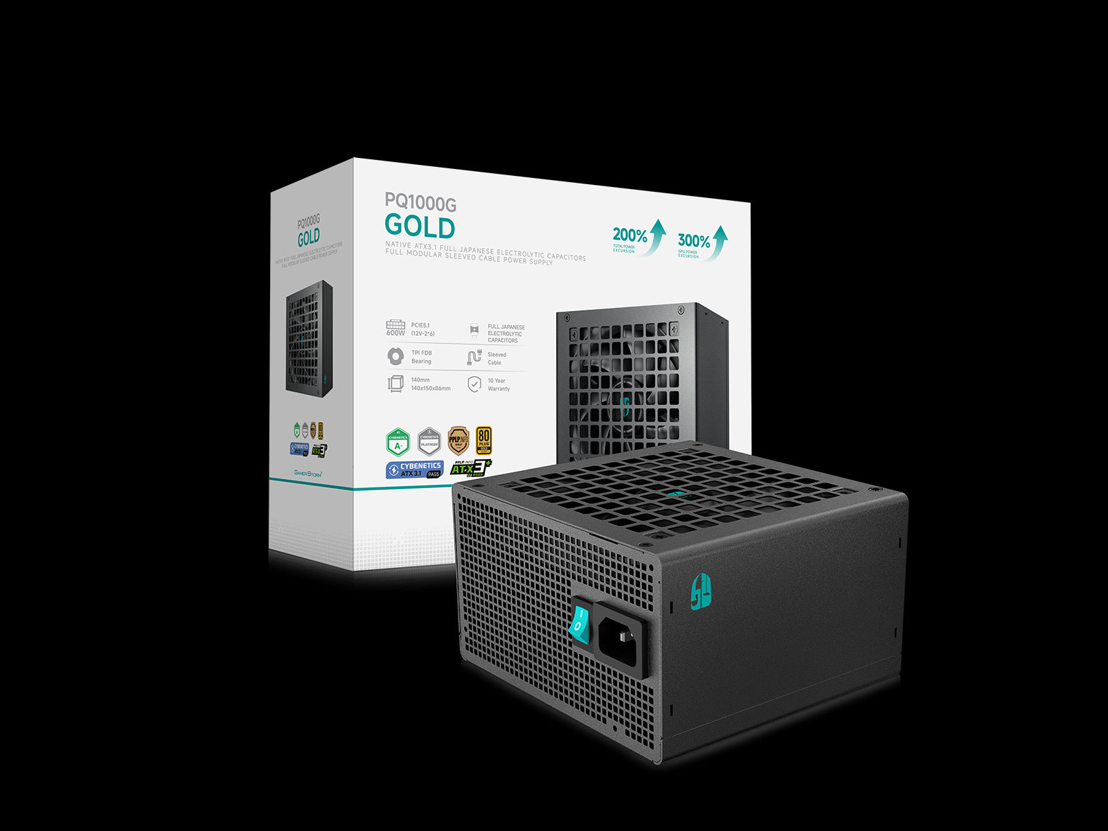 GAMER STORM ALIM. PQ1000-G 1000W GOLD ATX3.1 F.MODULARE (BY DEEPCOOL)