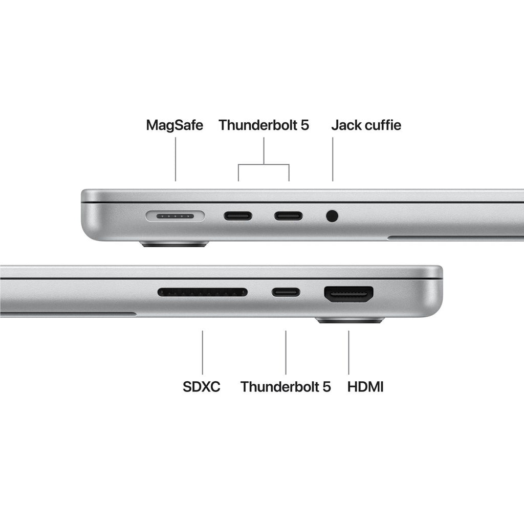 Apple MacBook Pro 14 pollici Silver con chip M5 Max 18‑core CPU e 32‑core GPU, 36GB di memoria e SSD 2TB, display Liquid Retina XDR mazzotta.store