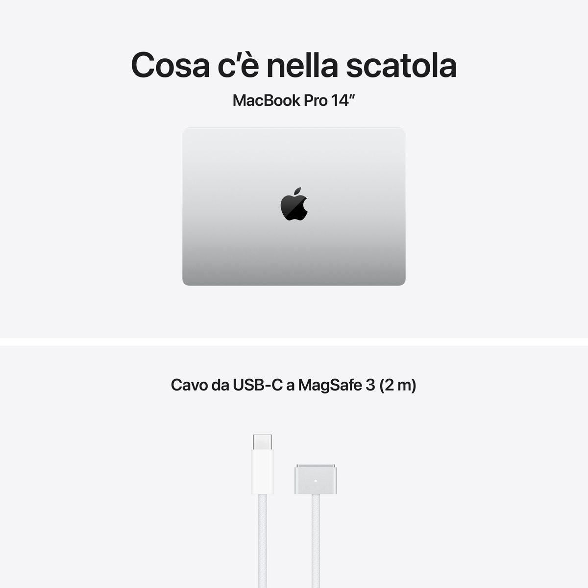 Apple MacBook Pro 14 pollici Silver con chip M5 Pro 18‑core CPU e 20‑core GPU, 24GB di memoria e SSD 2TB, display Liquid Retina XDR mazzotta.store
