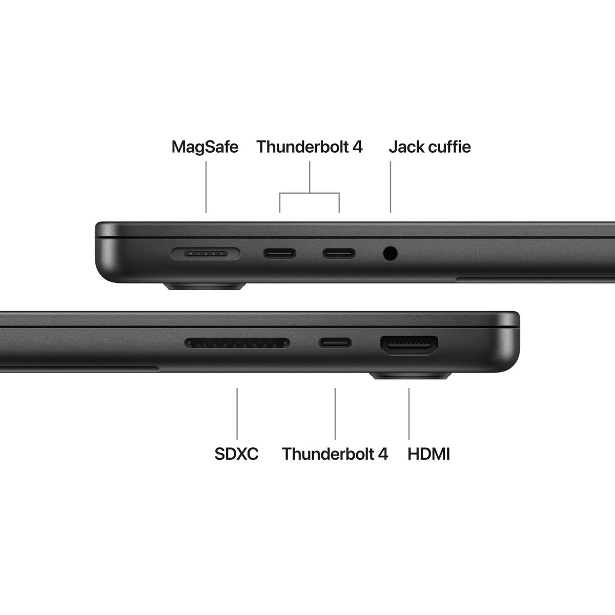 Apple MacBook Pro 14 pollici Space Black con chip M5 10‑core CPU e 10‑core GPU, 24GB di memoria e SSD 1TB, display Liquid Retina XDR mazzotta.store