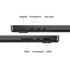 Apple MacBook Pro 14 pollici Space Black con chip M5 Pro 18‑core CPU e 20‑core GPU, 24GB di memoria e SSD 2TB, display Liquid Retina XDR mazzotta.store