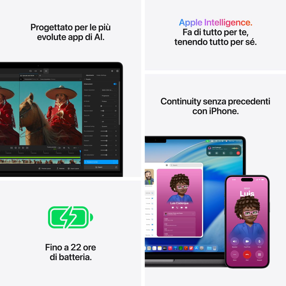 Apple MacBook Pro 14 pollici Space Black con chip M5 Pro 18‑core CPU e 20‑core GPU, 24GB di memoria e SSD 2TB, display Liquid Retina XDR mazzotta.store