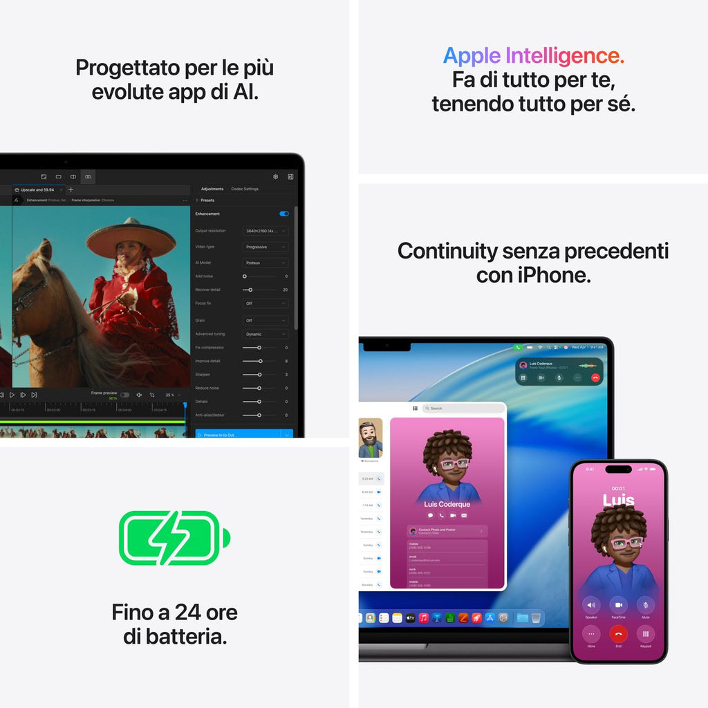 Apple MacBook Pro 16 pollici Silver con chip M5 Pro 18‑core CPU e 20‑core GPU, 24GB di memoria e SSD 2TB, display Liquid Retina XDR mazzotta.store