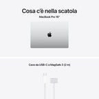 Apple MacBook Pro 16 pollici Silver con chip M5 Pro 18‑core CPU e 20‑core GPU, 24GB di memoria e SSD 2TB, display Liquid Retina XDR mazzotta.store