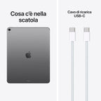 APPLE iPAD AIR 13" 2026 M4 128GB WI-FI ITALIA SPACE GREY