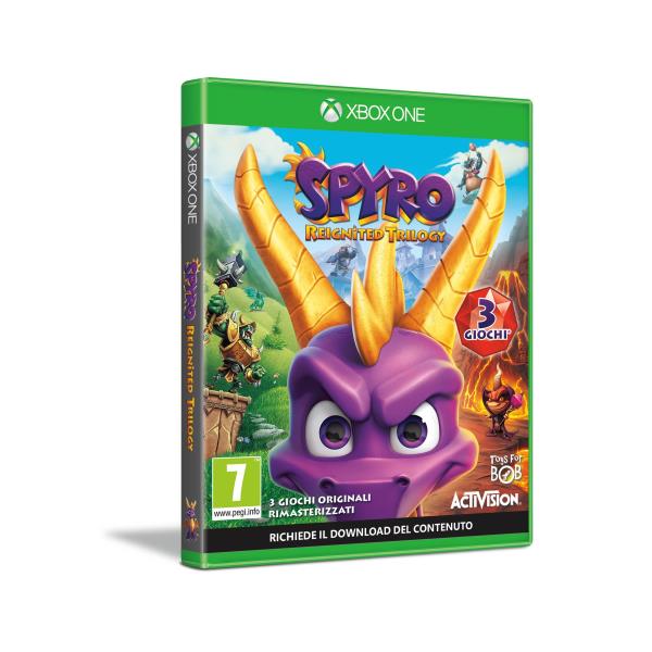 ACTIVISION XBOX ONE SPYRO REIGNITED TRILOGY ITALIA, codice EAN: 5030917242328, codice originale del prodotto 88242IT. copertina originale particolari del bordo della custodia.