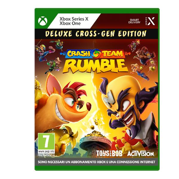 ACTIVISION XBOX SERIE X CRASH TEAM RUMBLE DELUXE EDITION codice EAN: 5030917299407, codice originale del gioco 88562IT, immagine copertina custodia con particolari dettagli.