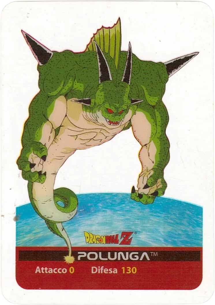 DBZ-ARG-047-POLUNGA-000 img1 Lamincards da da collezione Dragon Ball Z Argento n. 47 - Polunga parte della serie DBZ Lamincard, con dettagli visivi e grafici del prodotto.