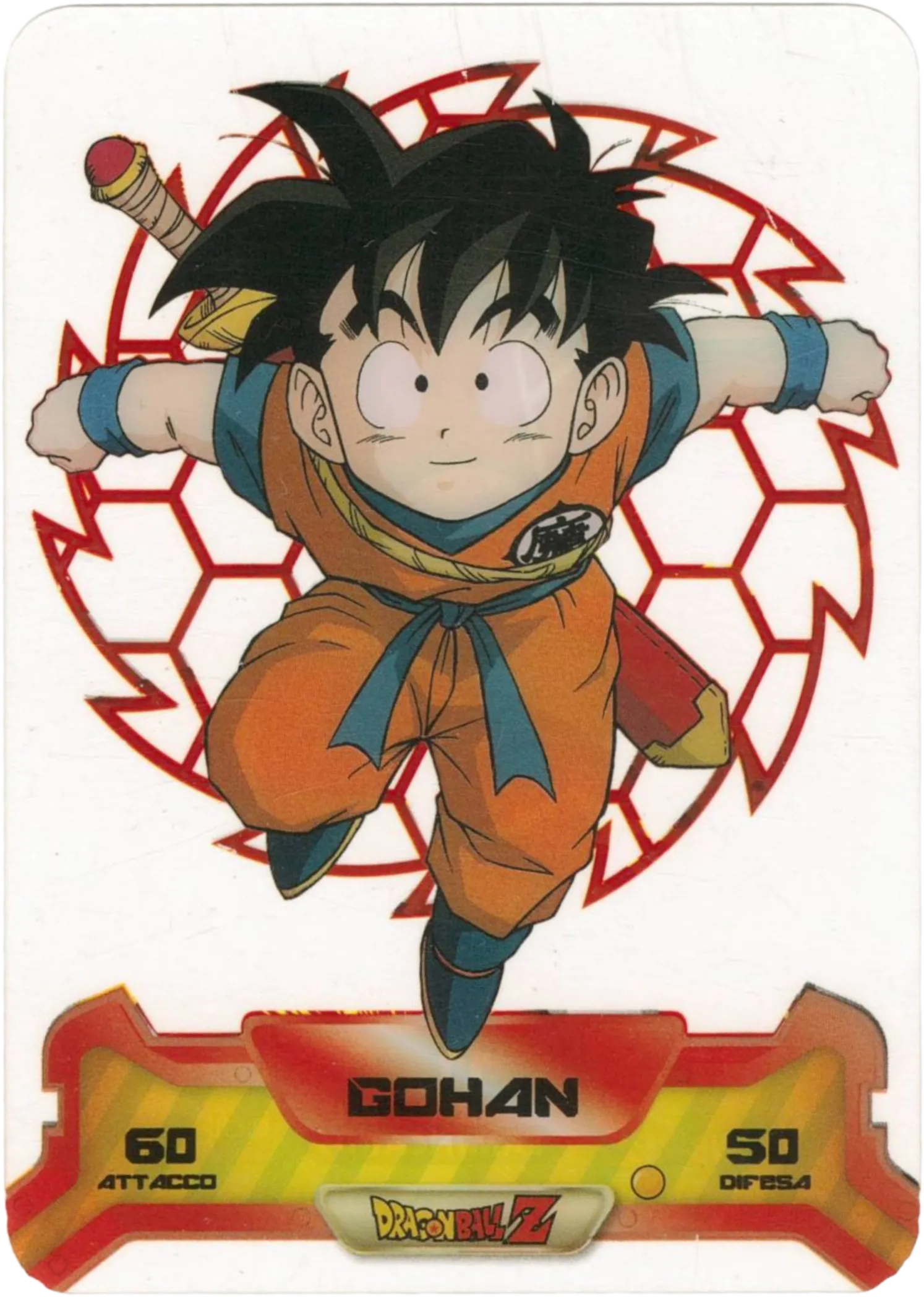 DBZ-NE-S-3D-011 - Gohan - Dragon Ball Z New Edition Super 3D n. 11 Lamincards edibas.
