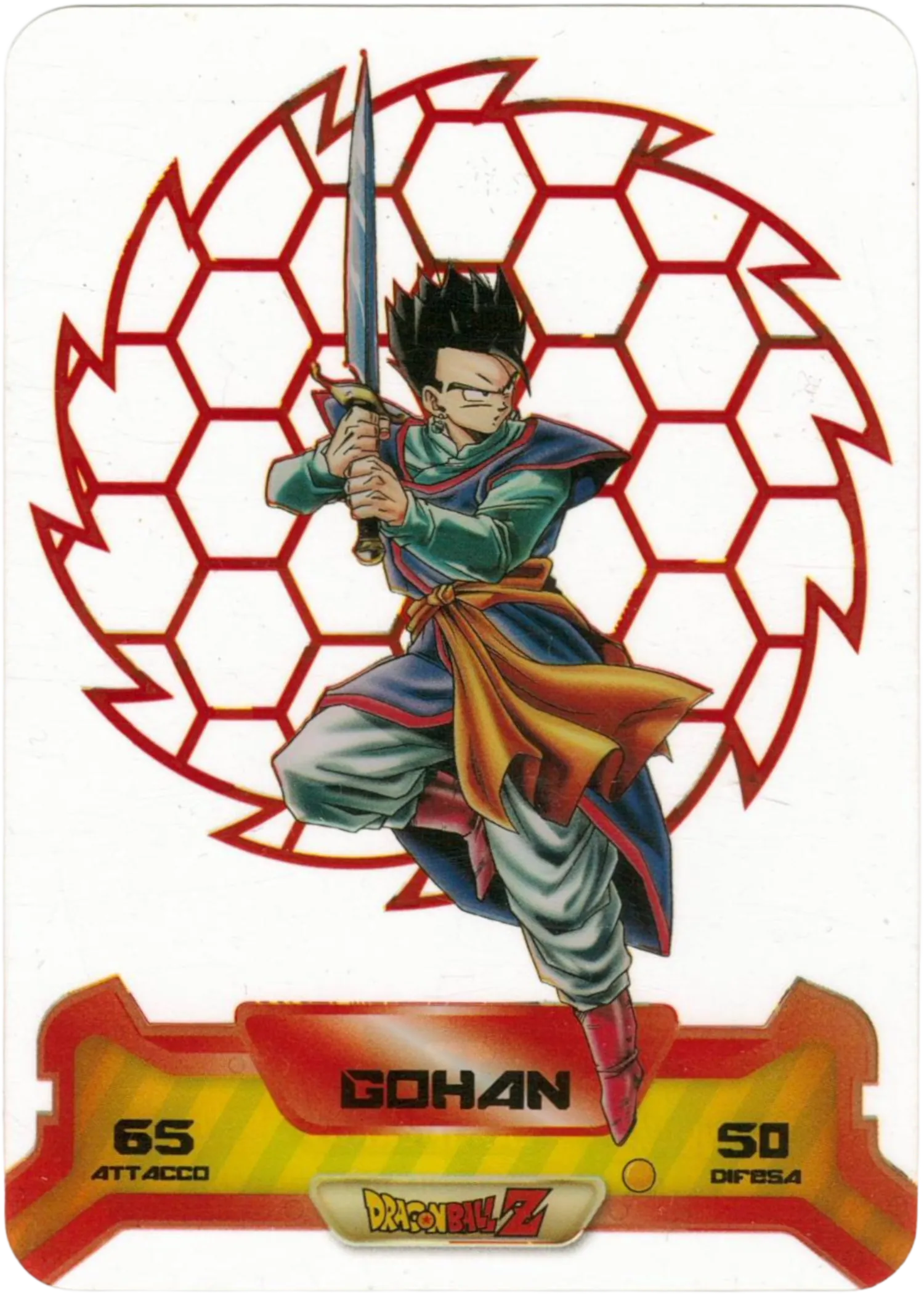 DBZ-NE-S-3D-012 - Gohan - Dragon Ball Z New Edition Super 3D n. 12 Lamincards edibas.

