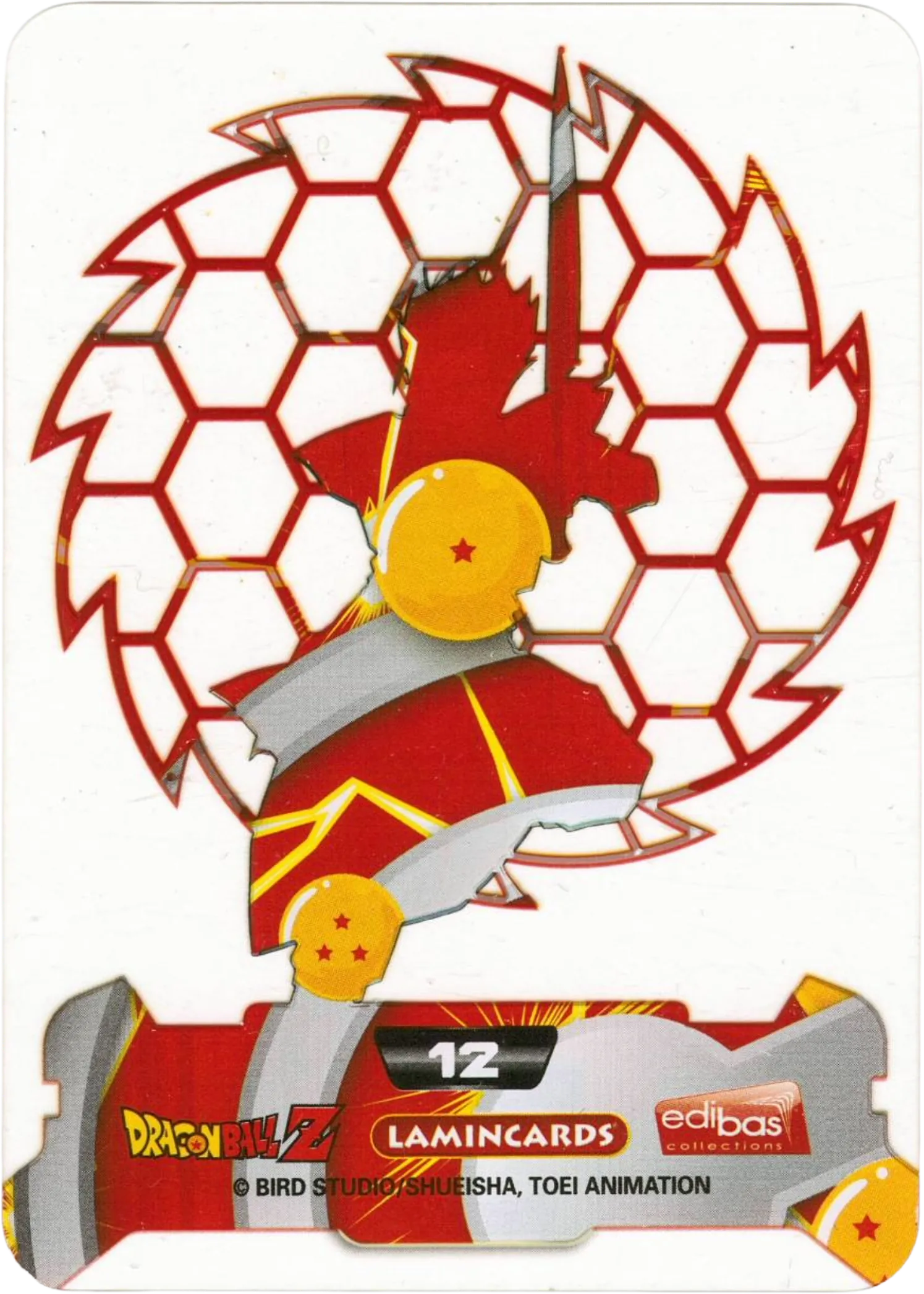 Carta da collezione Dragon Ball Z New Edition Super 3D n. 12 - Gohan Lamincards edibas.
