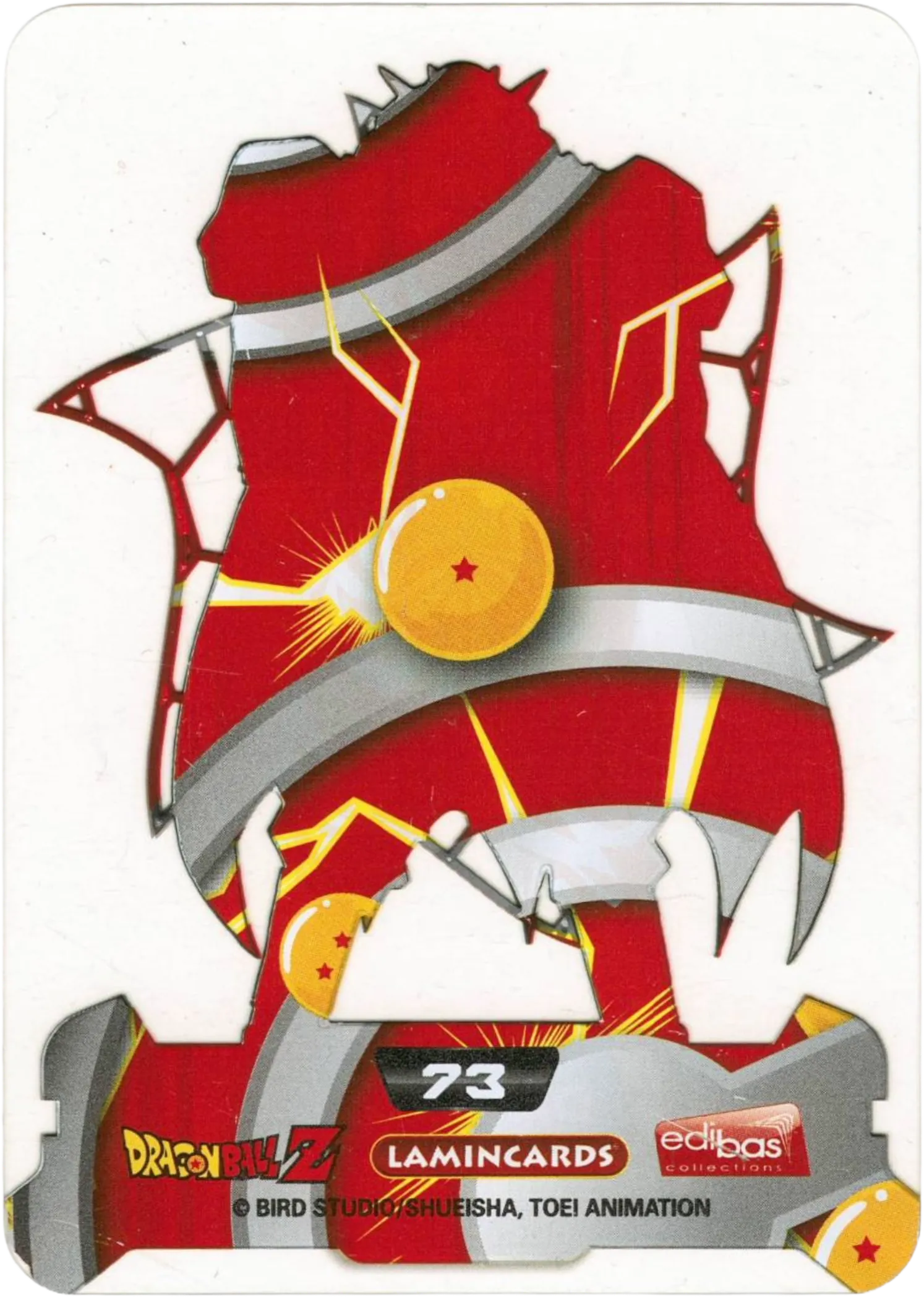 Carta da collezione Dragon Ball Z New Edition Super 3D n. 73 - Dabura Lamincards edibas.
