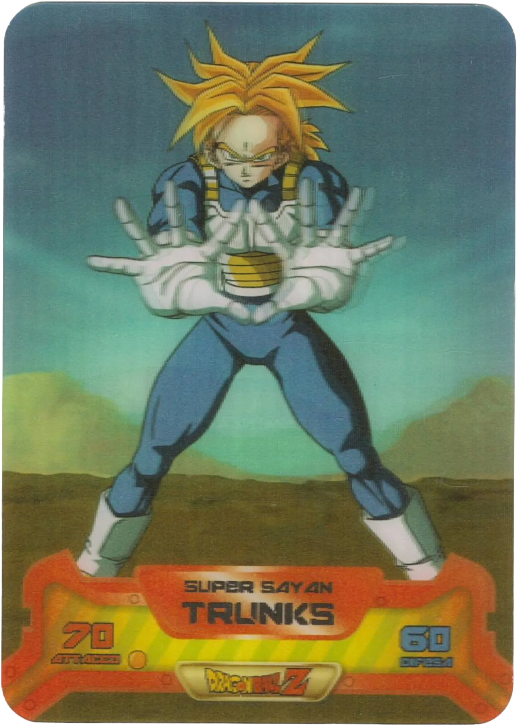 DBZ-NE-S-3D-152 - Trunks Super Sayan - SSJ - Dragon Ball Z New Edition Super 3D n. 152 Lamincards edibas.
