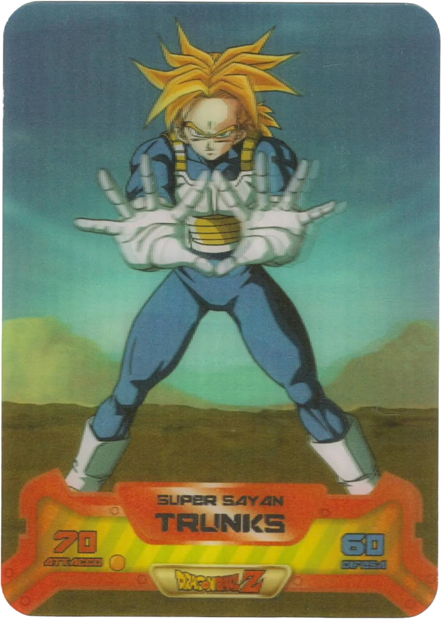 DBZ-NE-S-3D-152 - Trunks Super Sayan - SSJ - Dragon Ball Z New Edition Super 3D n. 152 Lamincards edibas.
