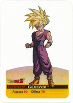 DBZ-PLT-004-GOHAN-0000 img1 Lamincards da collezione Dragon Ball Z Platino n. 4 - Gohan - Supersayan parte della serie DBZ Lamincard, con dettagli visivi e grafici del prodotto.