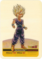 DBZ-PLT-006-GOHAN-0000 img1 Lamincards da collezione Dragon Ball Z Platino n. 6 - Gohan Supersayan parte della serie DBZ Lamincard, con dettagli visivi e grafici del prodotto.