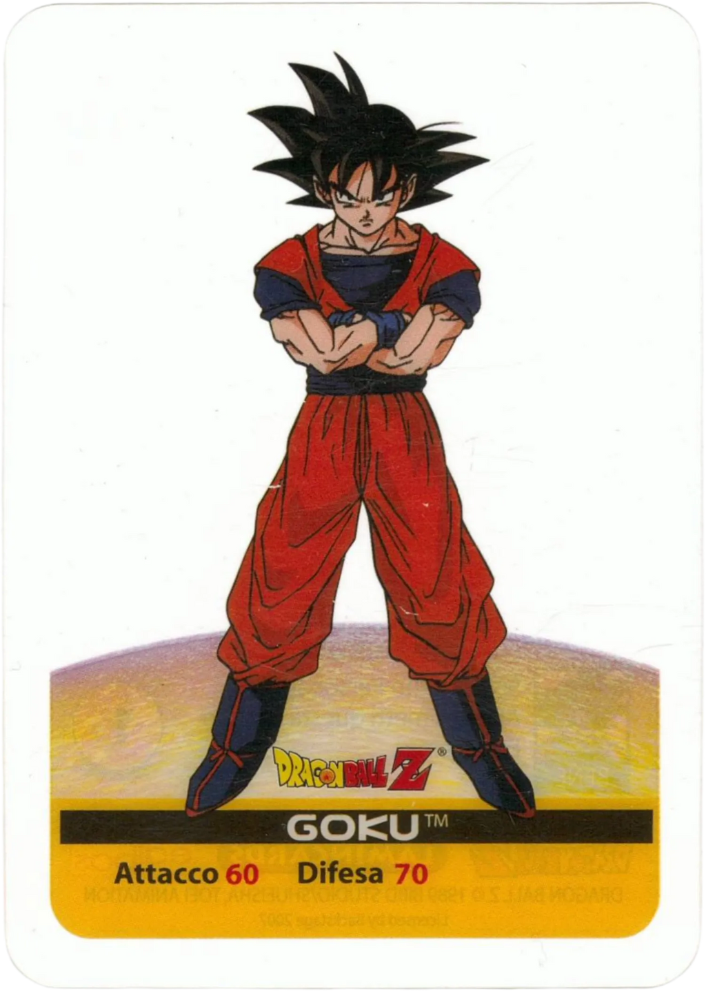 DBZ-PLT-011-GOKU-0000 img1 Lamincards da collezione Dragon Ball Z Platino n. 11 - Goku parte della serie DBZ Lamincard, con dettagli visivi e grafici del prodotto.