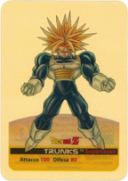 DBZ-PLT-054-TRUNKS-0000 img1 Lamincards da collezione Dragon Ball Z Platino n. 54 - Trunks Supersayan parte della serie DBZ Lamincard, con dettagli visivi e grafici del prodotto.