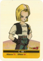 DBZ-PLT-058-C-18-0000 img1 Lamincards da collezione Dragon Ball Z Platino n. 58 - C 18 parte della serie DBZ Lamincard, con dettagli visivi e grafici del prodotto.