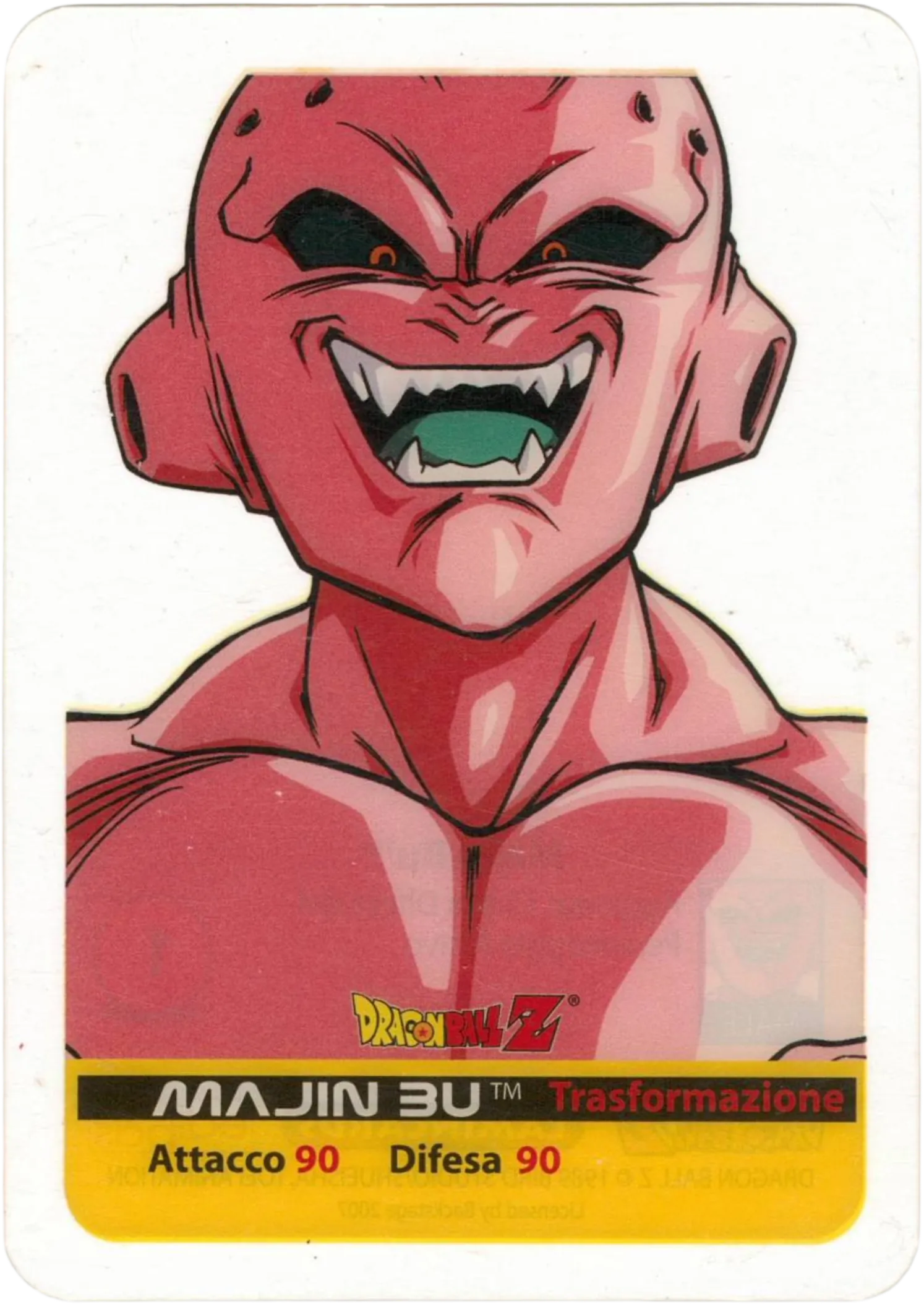 DBZ-PLT-070-MAJIN-BU-0000 img1 Lamincards da collezione Dragon Ball Z Platino n. 70 - Majin Bu - Trasformazione parte della serie DBZ Lamincard, con dettagli visivi e grafici del prodotto.