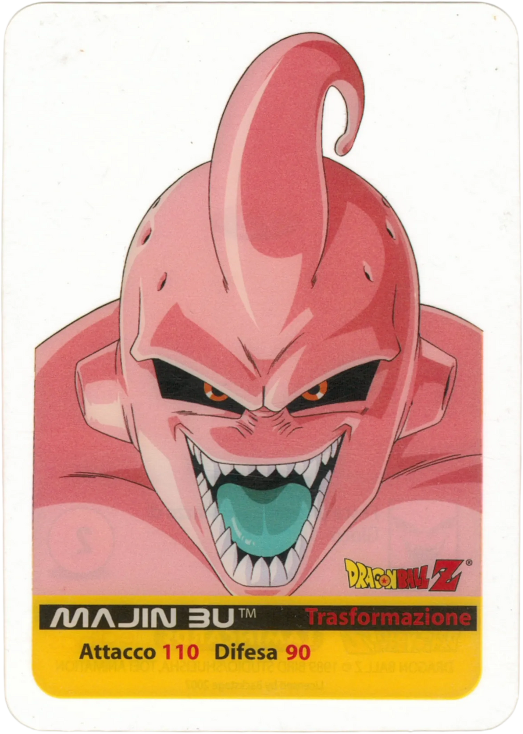 DBZ-PLT-072-MAJIN-BU-0000 img1 Lamincards da collezione Dragon Ball Z Platino n. 72 - Majin Bu - Trasformazione parte della serie DBZ Lamincard, con dettagli visivi e grafici del prodotto.