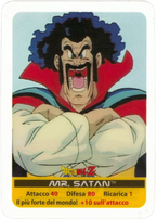 DBZ-PLT-076-MR-SATAN-0000 img1 Lamincards da collezione Dragon Ball Z Platino n. 76 - Mr Satan - Il più forte del mondo parte della serie DBZ Lamincard, con dettagli visivi e grafici del prodotto.