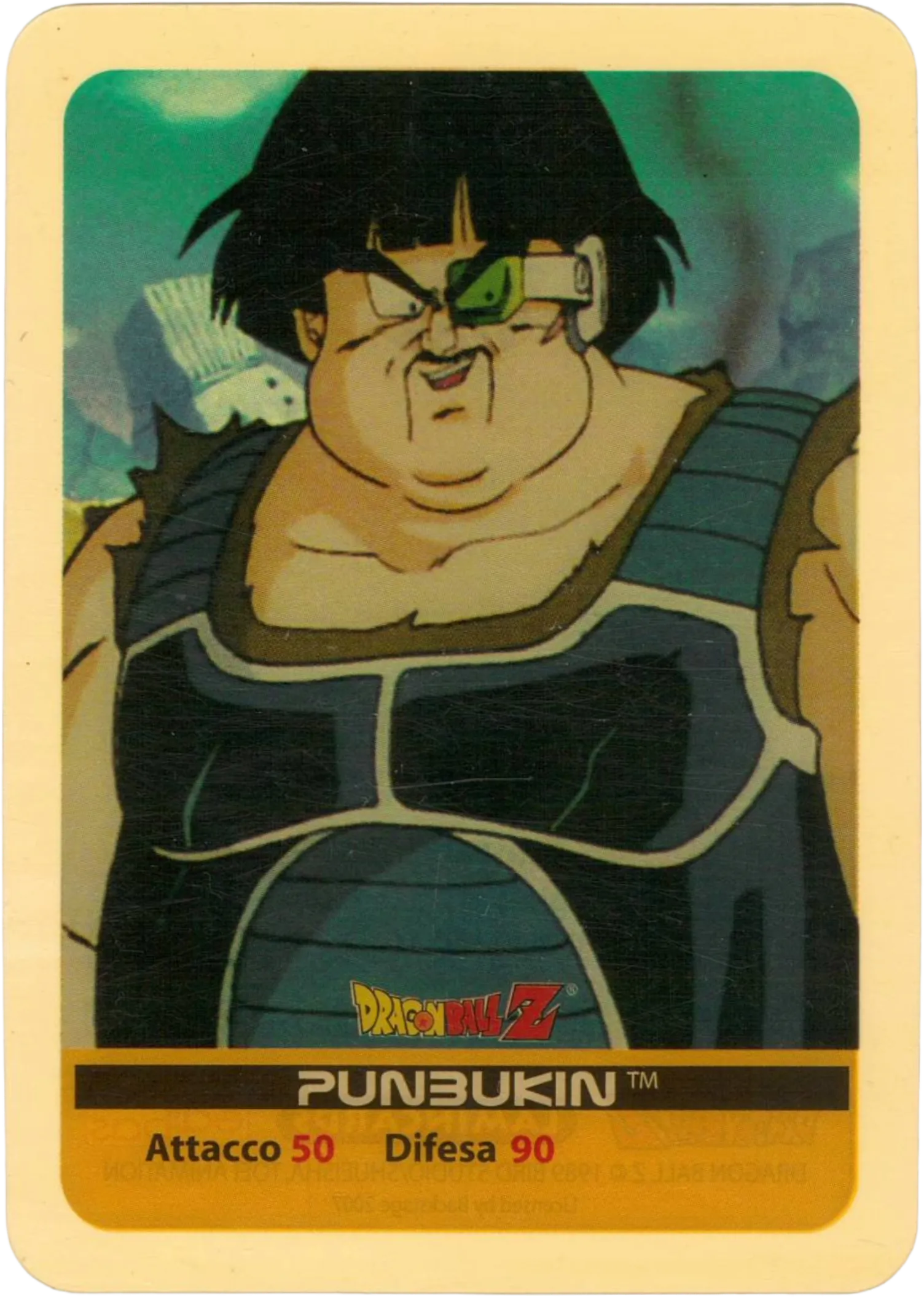 DBZ-PLT-085-PUMBUKIN-0000 img1 Lamincards da collezione Dragon Ball Z Platino n. 85 - Pumbukin parte della serie DBZ Lamincard, con dettagli visivi e grafici del prodotto.