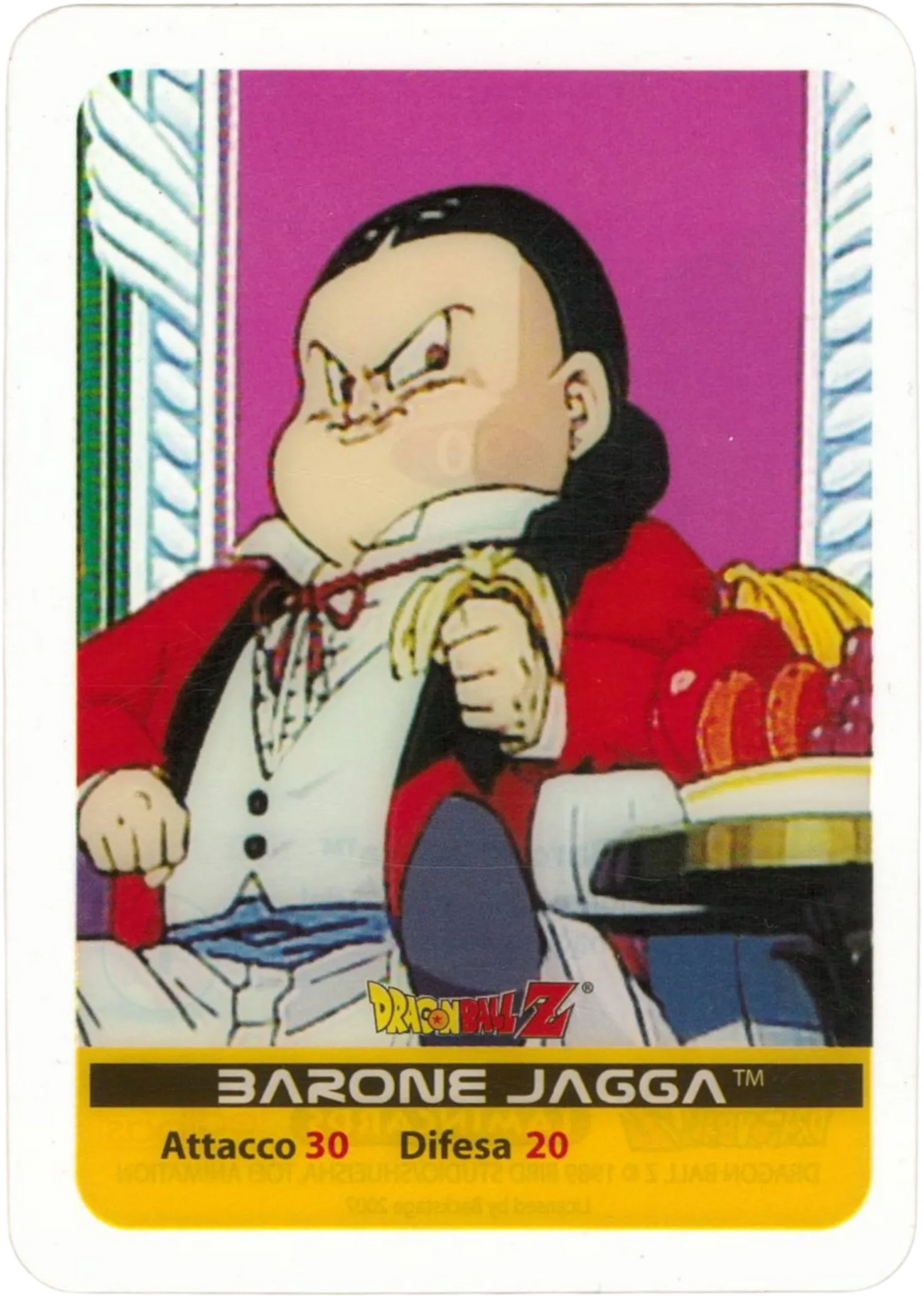 DBZ-PLT-090-BARONE JADDA-0000 img1 Lamincards da collezione Dragon Ball Z Platino n. 90 - Barone Jadda parte della serie DBZ Lamincard, con dettagli visivi e grafici del prodotto.