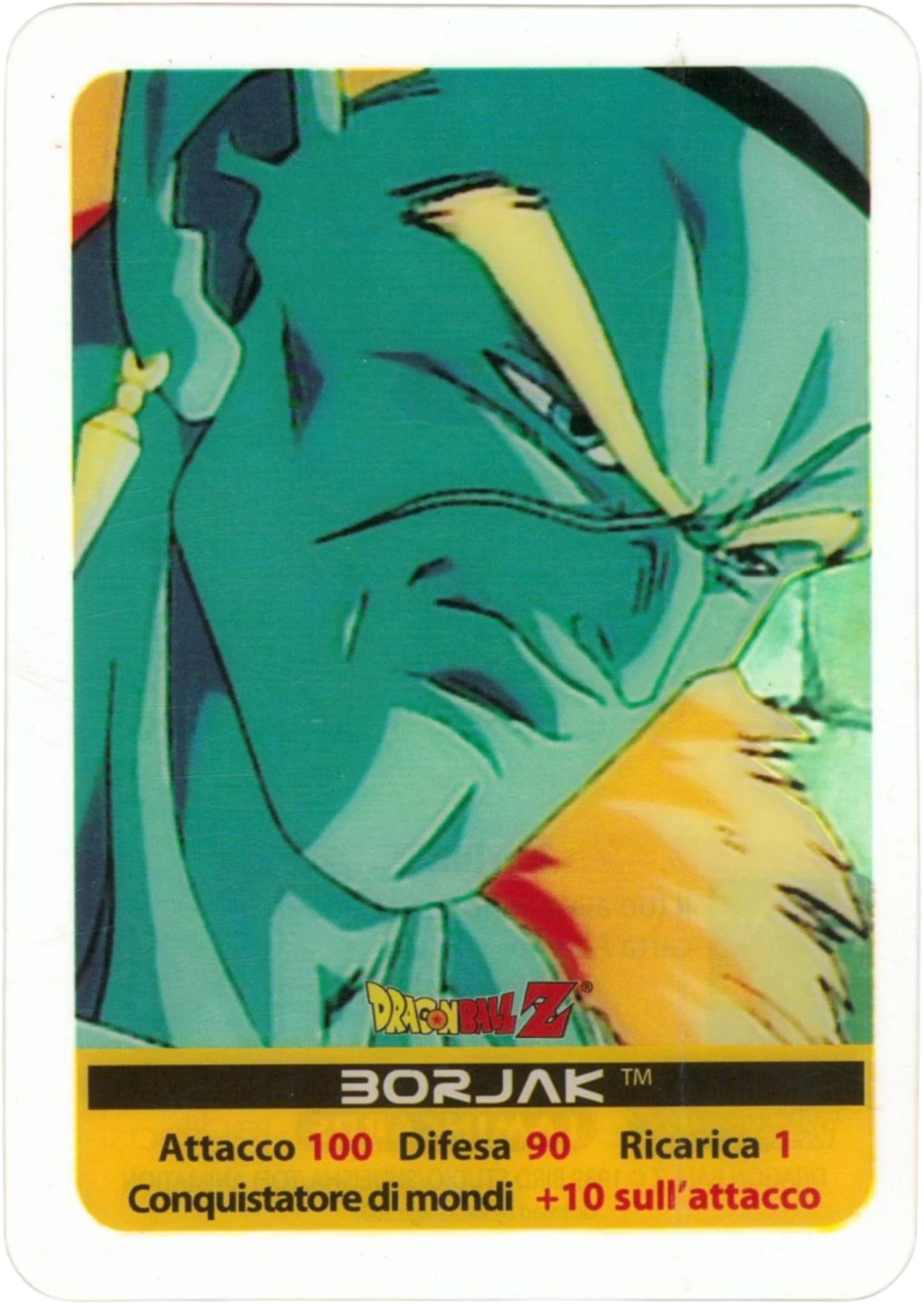 DBZ-PLT-097-BORJAK-0000 img1 Lamincards da collezione Dragon Ball Z Platino n. 97 - Borjak - Conquistatore di mondi parte della serie DBZ Lamincard, con dettagli visivi e grafici del prodotto.