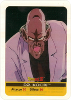 DBZ-PLT-108-DR-KOCIN-0000 img1 Lamincards da collezione Dragon Ball Z Platino n. 108 - Dr. Kocin parte della serie DBZ Lamincard, con dettagli visivi e grafici del prodotto.