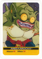 DBZ-PLT-115-MEDAMOCHA-0000 img1 Lamincards da collezione Dragon Ball Z Platino n. 115 - Medamocha parte della serie DBZ Lamincard, con dettagli visivi e grafici del prodotto.