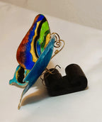 Farfalla in smalto policromo cloisonné con ali in filigrana dorata - Modello 0001 - mazzotta.store