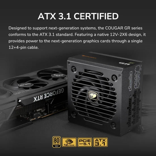COUGAR ALIM GR 850 850W 80+ GOLD ATX 3.1 PCIE 5.1 FULL M