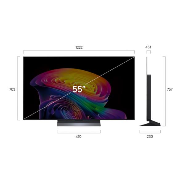 LG - 55" OLED EVO AI C6 4K ULTRA HD WEBOS26 - BASE CENTRALE