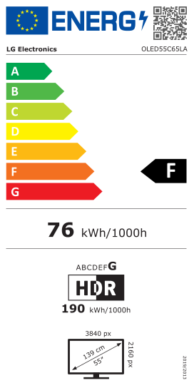 Etichetta energetica LG - 55