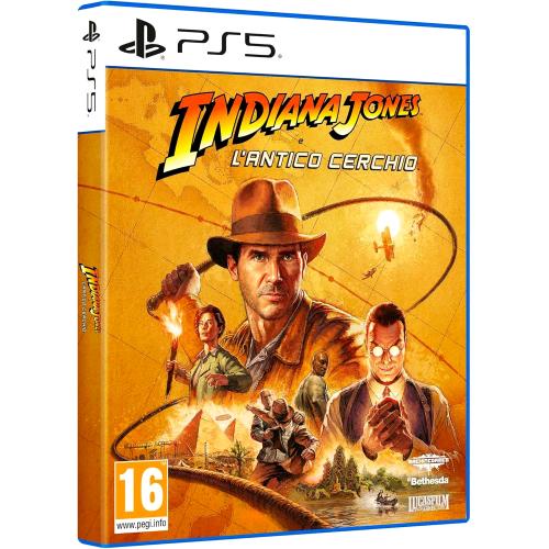 MICROSOFT PS5 INDIANA JONES: L'ANTICO CERCHIO STANDARD EDITION, codice EAN: 0196388560660, codice originale del gioco EP2-35674 . copertina custodia fronale.
