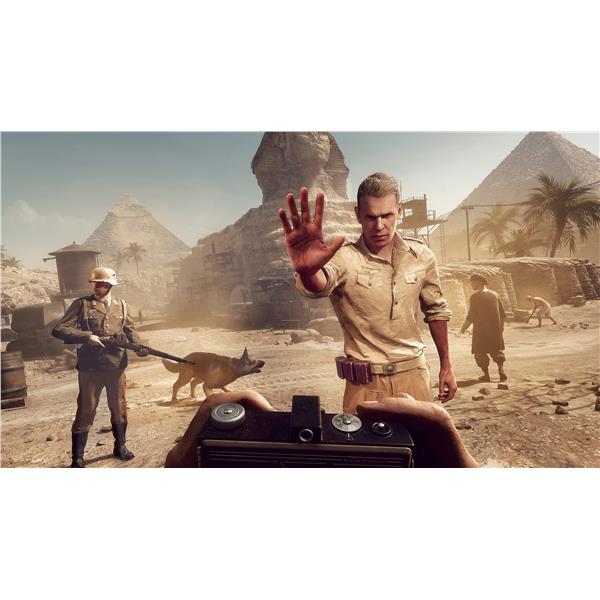 MICROSOFT PS5 INDIANA JONES: L'ANTICO CERCHIO STANDARD EDITION, codice EAN: 0196388560660, codice originale del gioco EP2-35674 . immagine sfinge nelle sfondo.