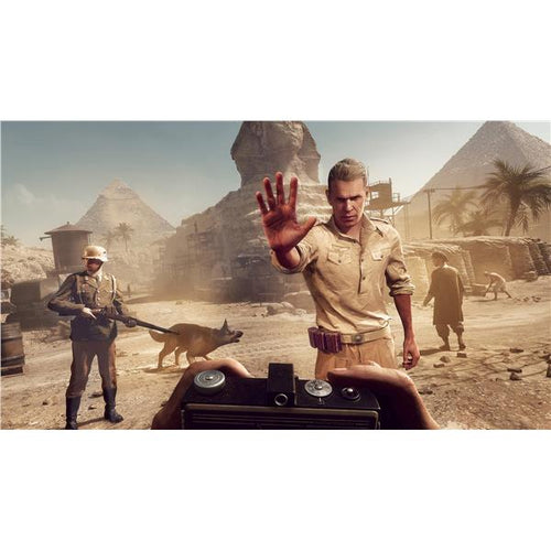 MICROSOFT PS5 INDIANA JONES: L'ANTICO CERCHIO STANDARD EDITION, codice EAN: 0196388560660, codice originale del gioco EP2-35674 . immagine sfinge nelle sfondo.