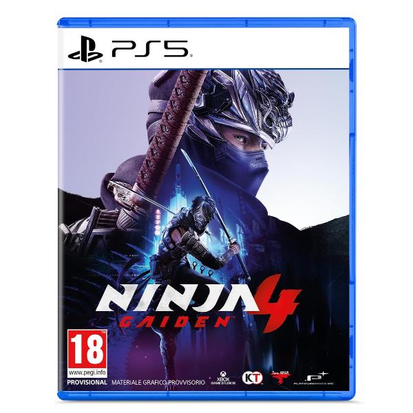MICROSOFT PS5 NINJA GAIDEN 4 STANDARD EDITION, codice EAN: 0196388612734, codice originale del gioco EP2-46261.
 . copertica custodia frontale.