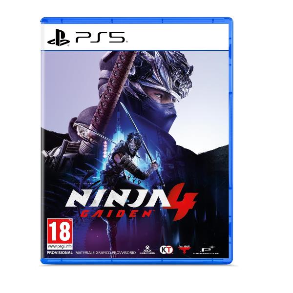 MICROSOFT PS5 NINJA GAIDEN 4 STANDARD EDITION, codice EAN: 0196388612734, codice originale del gioco EP2-46261.
Seconda immagine di copertina dettaglio personaggio,