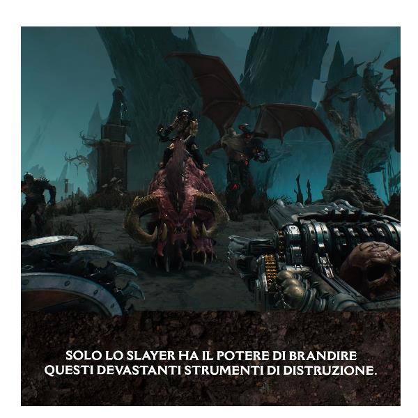 MICROSOFT XBOX DOOM THE DARK AGES STANDARD EDITION, codice EAN: 0196388561100 codice originale del vedeogioco EP2-35718.
Slayer strumenti di distruzione.