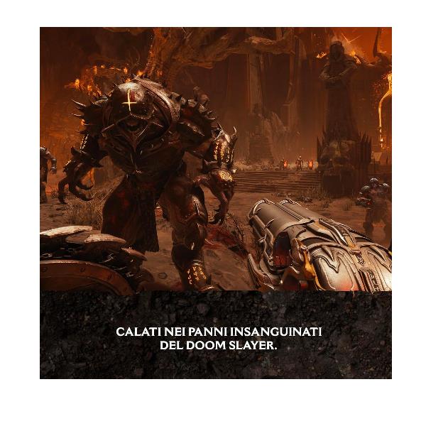 MICROSOFT XBOX DOOM THE DARK AGES STANDARD EDITION, codice EAN: 0196388561100 codice originale del vedeogioco EP2-35718.
doom slayer combrattimento.