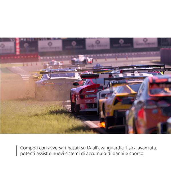 MICROSOFT XBOX SERIE X FORZA MOTORSPORT, codice EAN: 0196388160211, codice originale del videogioco VBH-00011. affillamenti delle auto depo lo start.