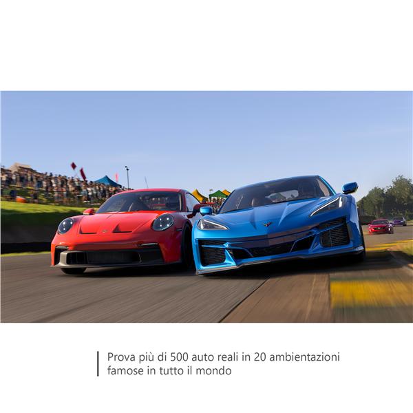 MICROSOFT XBOX SERIE X FORZA MOTORSPORT, codice EAN: 0196388160211, codice originale del videogioco VBH-00011. sorpasso interno e ruote sul cordolo.