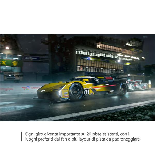 MICROSOFT XBOX SERIE X FORZA MOTORSPORT, codice EAN: 0196388160211, codice originale del videogioco VBH-00011. corsa in notturna.