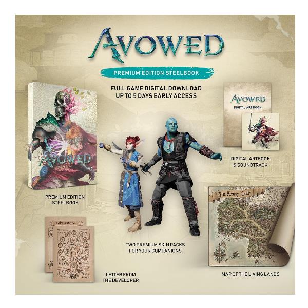 MICROSOFT XBOX X AVOWED SteelBook Premium Edition, codice originale del prodotto ep2-18815, codice EAN: 0196388438273. premium editin steelbook
