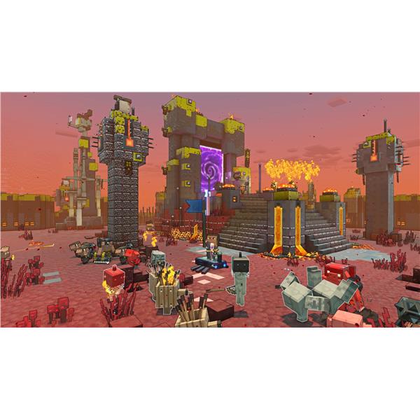 MICROSOFT XBOX X MINECRAFT LEGENDS EDITION DELUXE, codice EAN: 0196388152339, codice originale prodotto XMB-00011.  zona con monumenti.